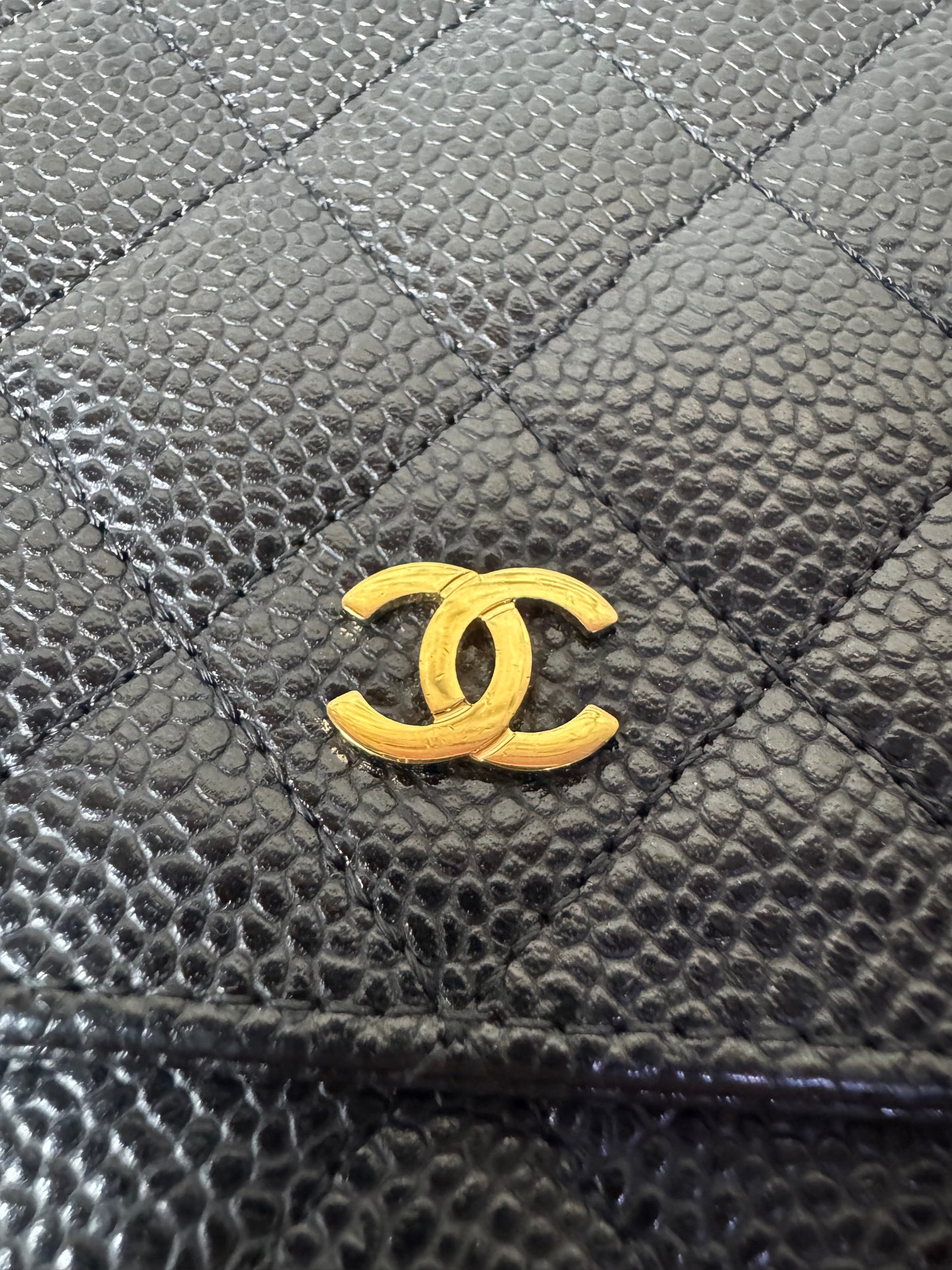 Chanel Timeless Wallet On Chain Lammleder Schwarz