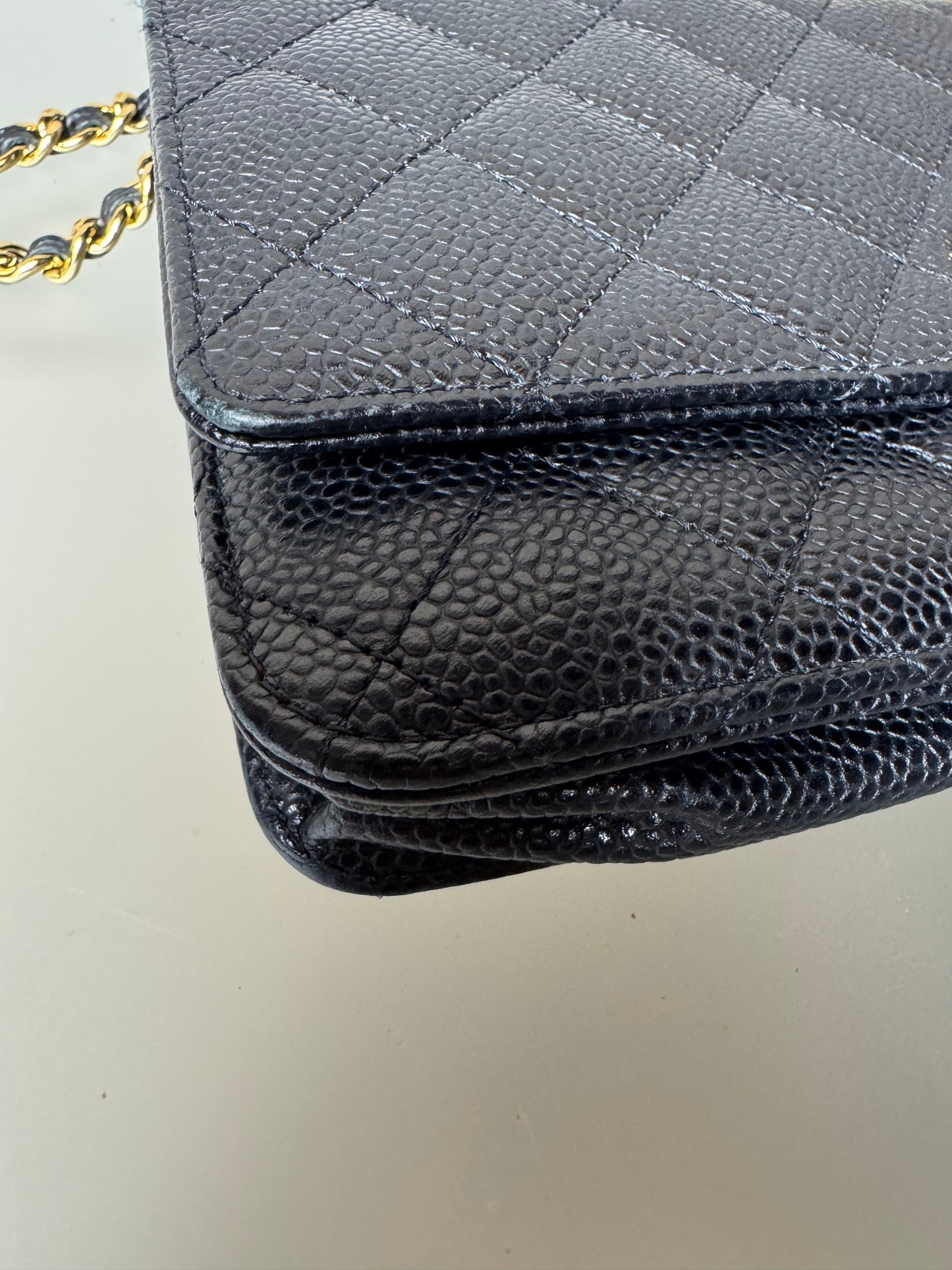 Chanel Timeless Wallet On Chain Lammleder Schwarz