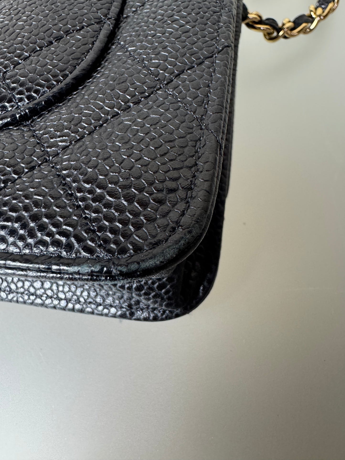 Chanel Timeless Wallet On Chain Lammleder Schwarz