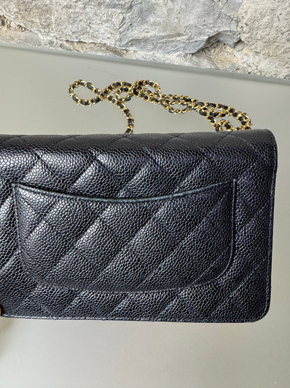 Chanel Timeless Wallet On Chain Lammleder Schwarz