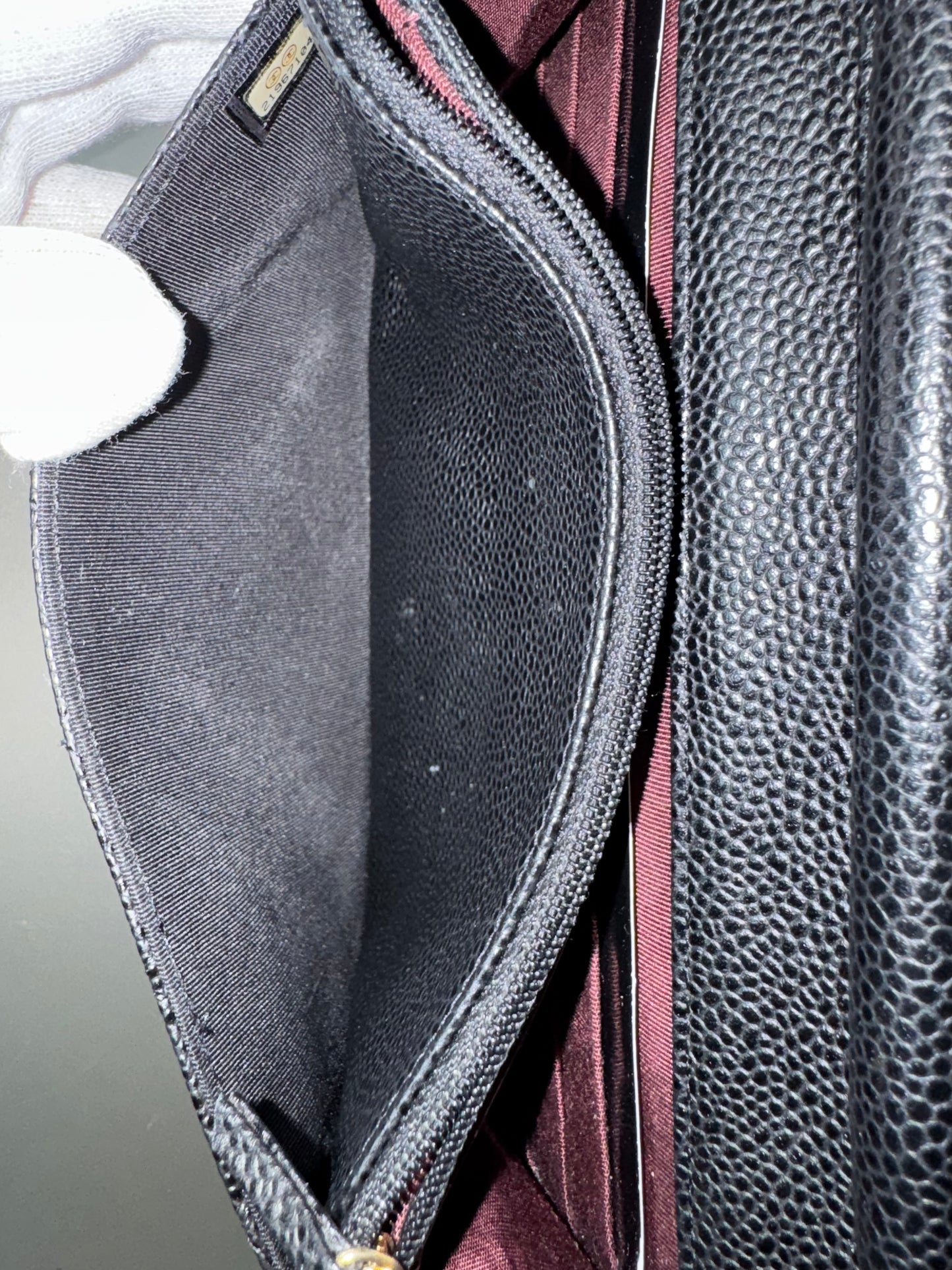 Chanel Timeless Wallet On Chain Lammleder Schwarz
