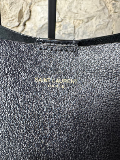 Saint Laurent Shopper Tasche Schwarz Leder mit Clutch