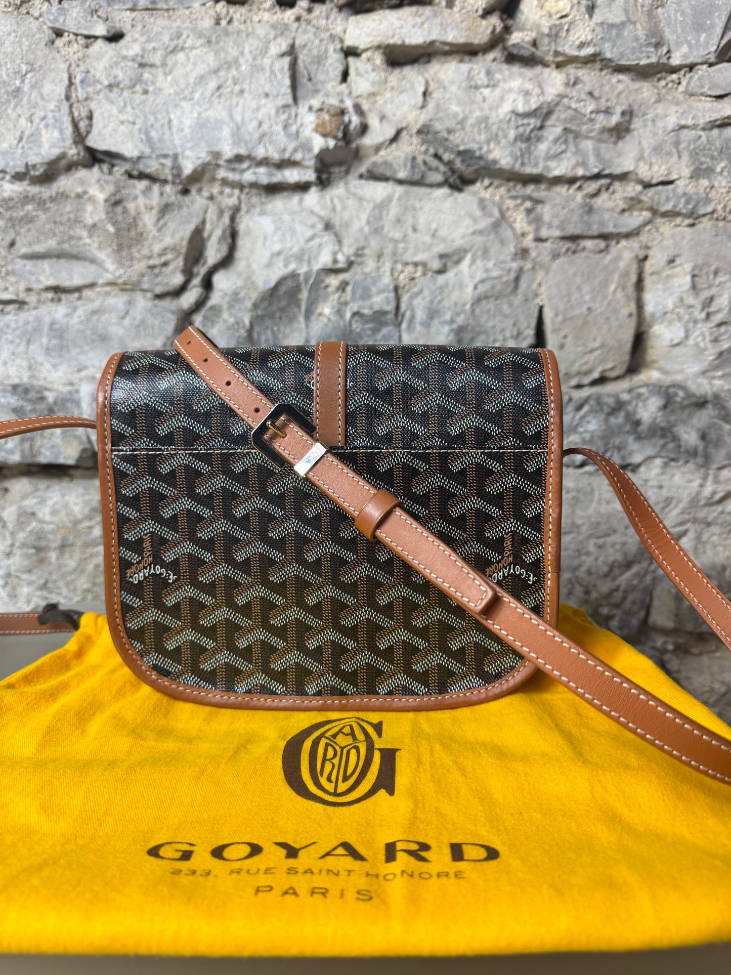 Goyard Belvédère PM Tasche Schwarz / Braun