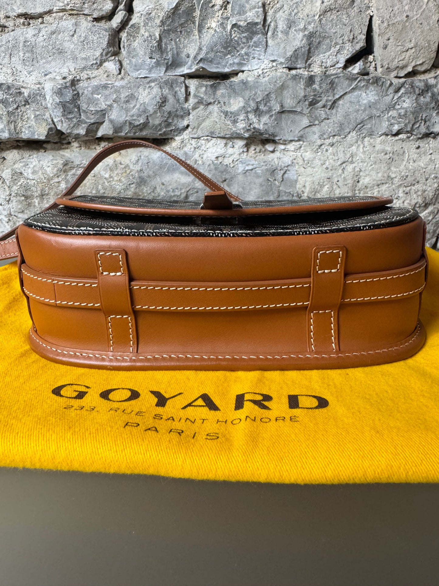 Goyard Belvédère PM Tasche Schwarz / Braun