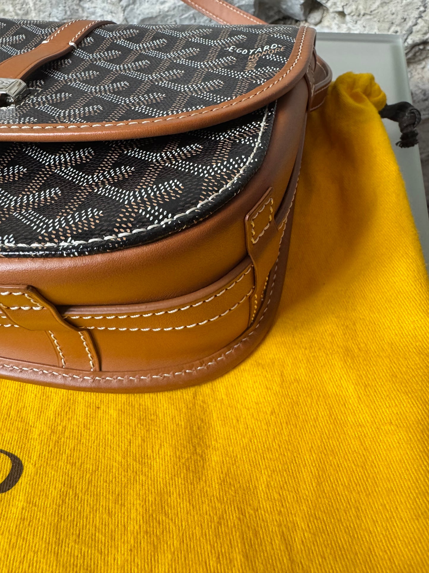 Goyard Belvédère PM Tasche Schwarz / Braun