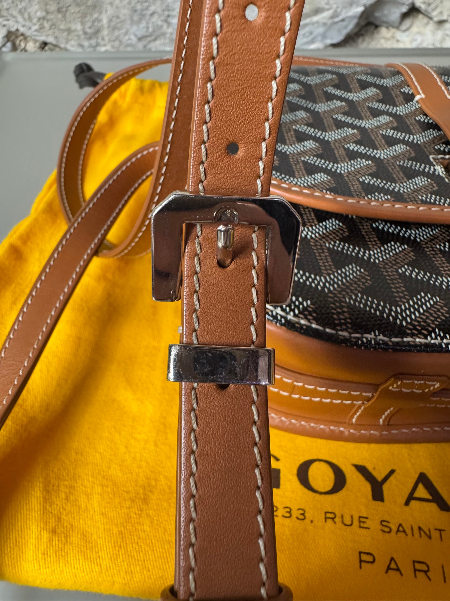 Goyard Belvédère PM Tasche Schwarz / Braun