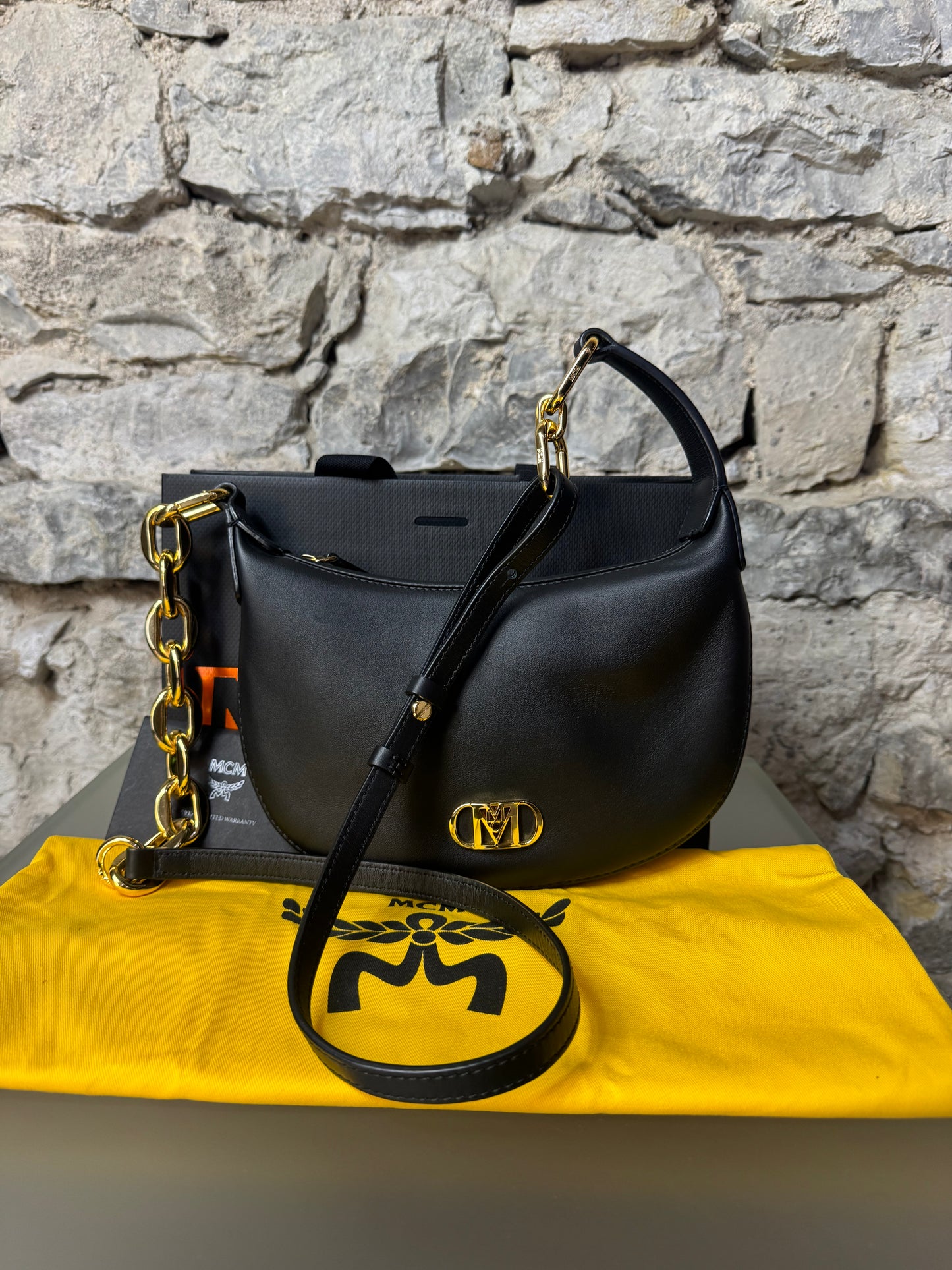 MCM Mini Travia Schultasche Schwarz