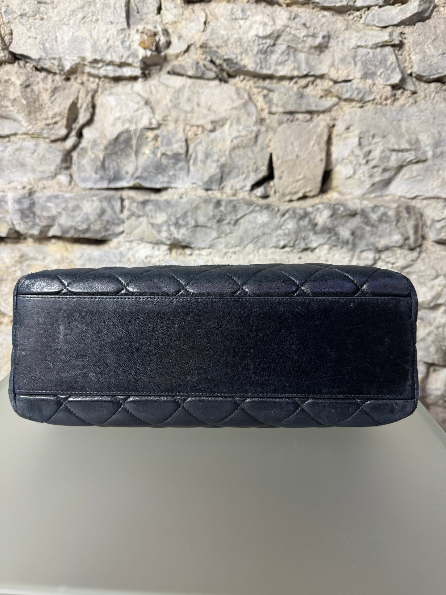 Chanel Vintage CC Chain Shoulder Bag Schwarz