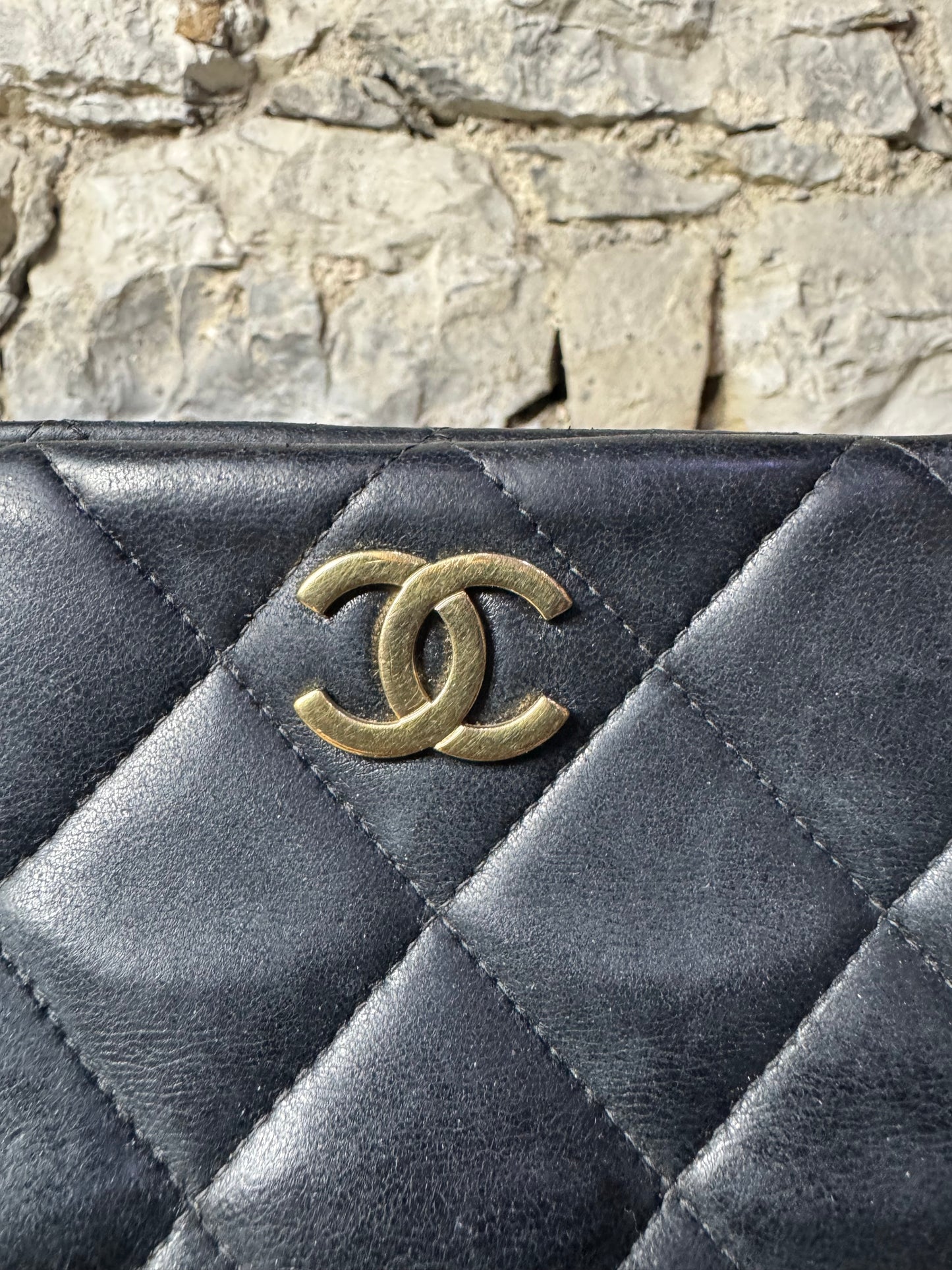 Chanel Vintage CC Chain Shoulder Bag Schwarz