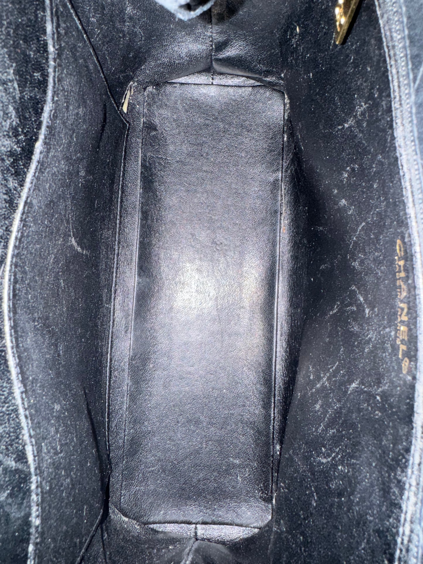 Chanel Vintage CC Chain Shoulder Bag Schwarz