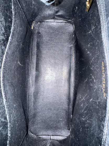 Chanel Vintage CC Chain Shoulder Bag Schwarz