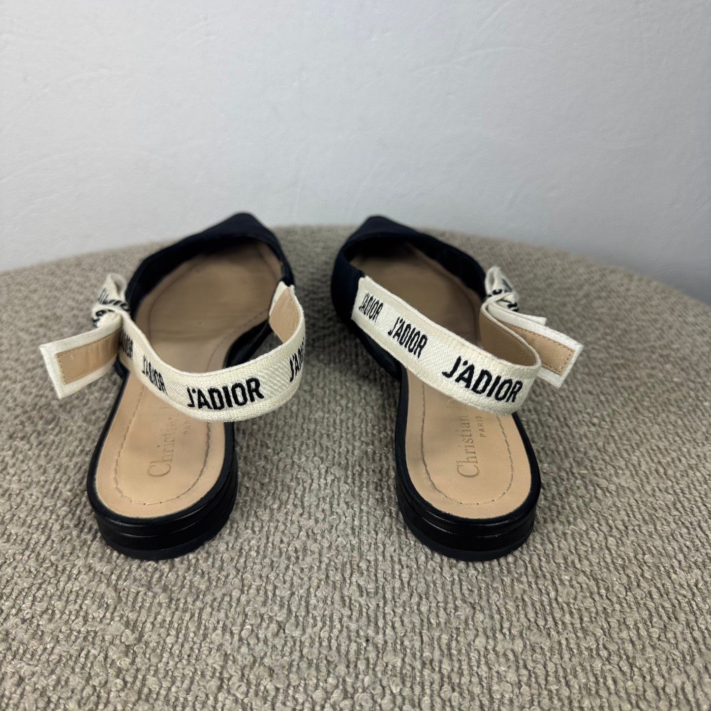 Dior J’Adior Slingback Ballerinas Schwarz – Größe 39