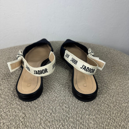 Dior J’Adior Slingback Ballerinas Schwarz – Größe 39