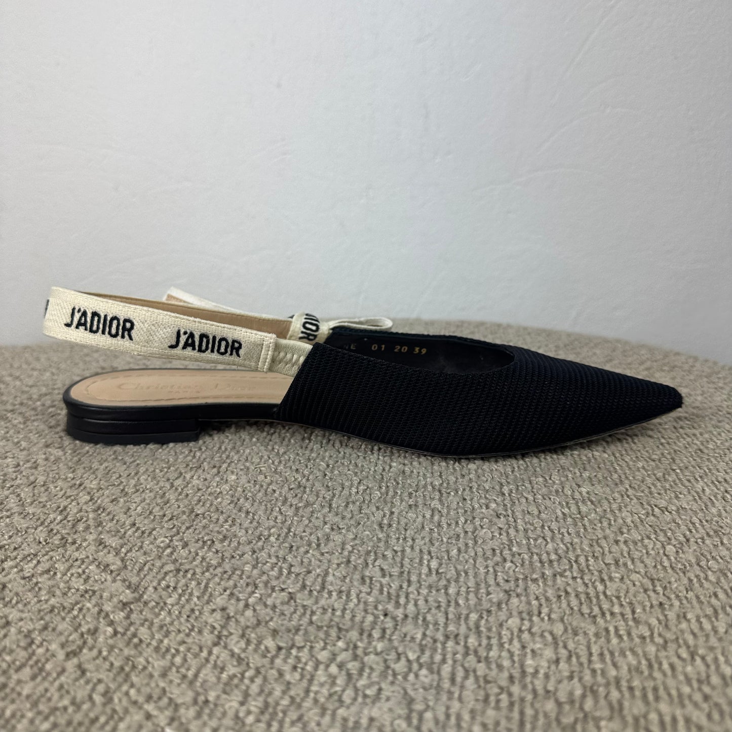 Dior J’Adior Slingback Ballerinas Schwarz – Größe 39