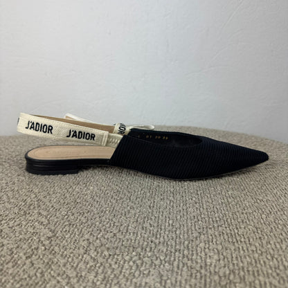 Dior J’Adior Slingback Ballerinas Schwarz – Größe 39