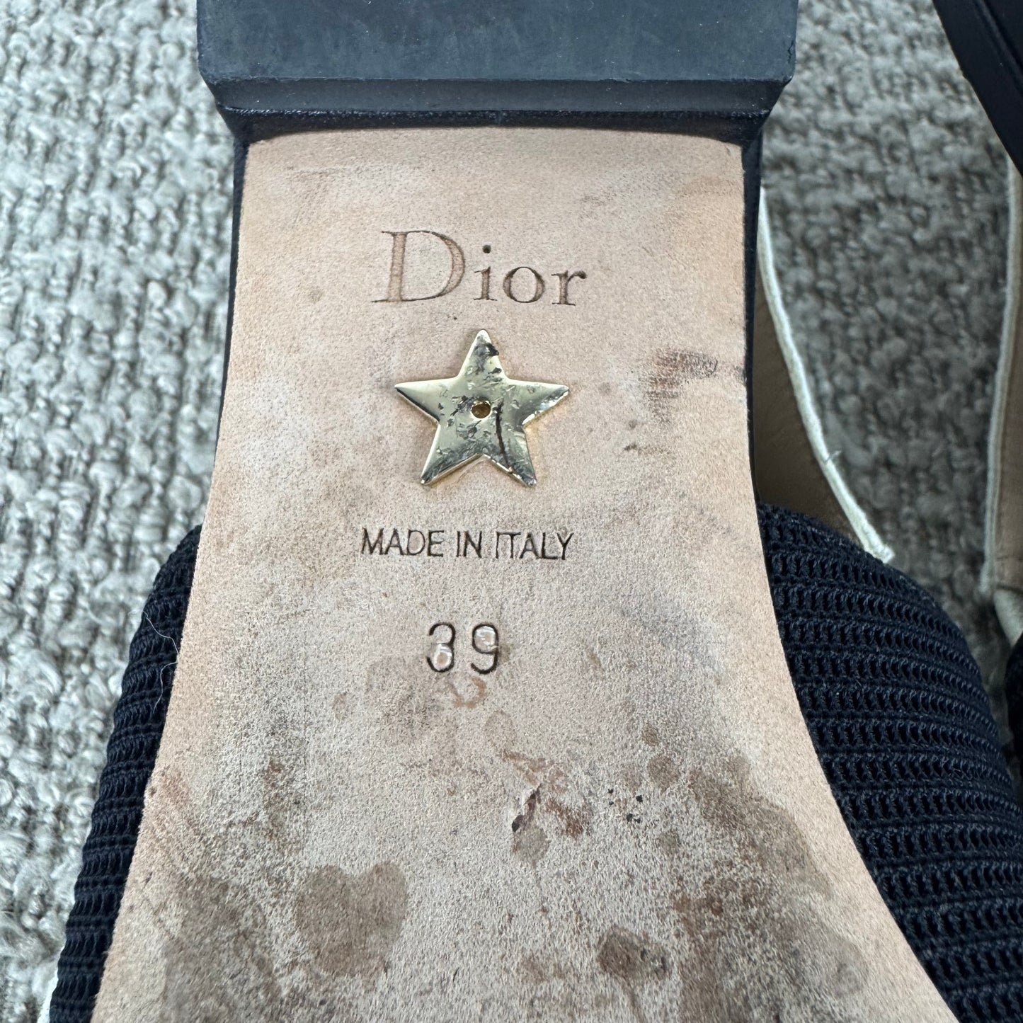Dior J’Adior Slingback Ballerinas Schwarz – Größe 39
