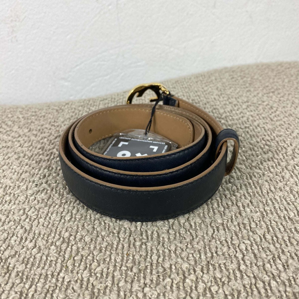 Gucci Gürtel mit Interlocking G Schnalle – Schwarz – 80 cm