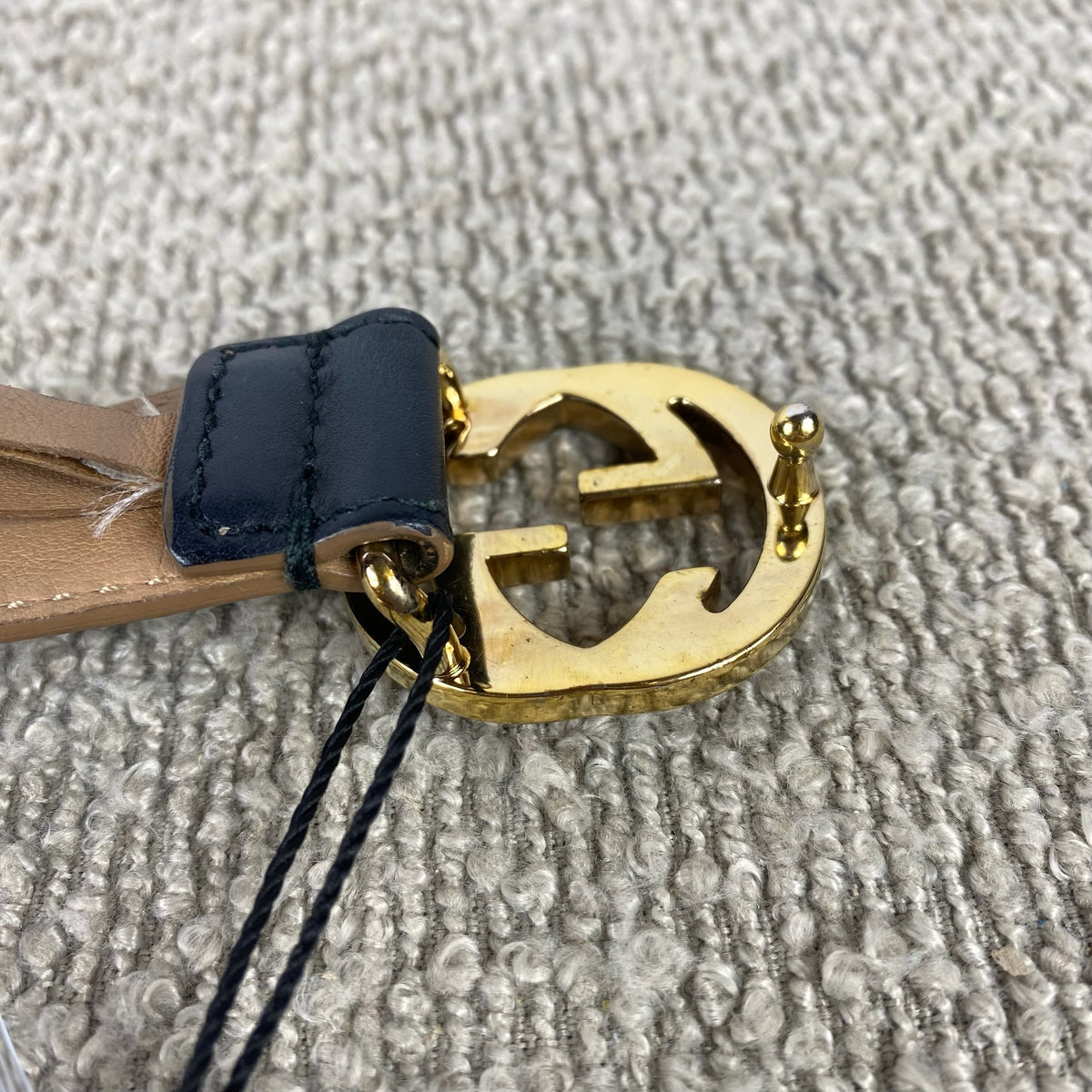 Gucci Gürtel mit Interlocking G Schnalle – Schwarz – 80 cm