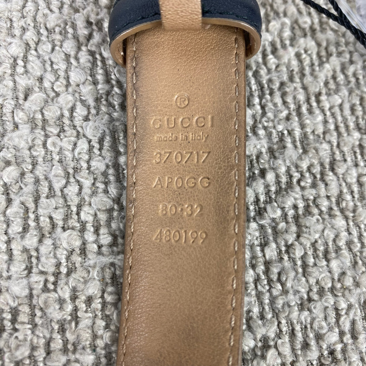 Gucci Gürtel mit Interlocking G Schnalle – Schwarz – 80 cm