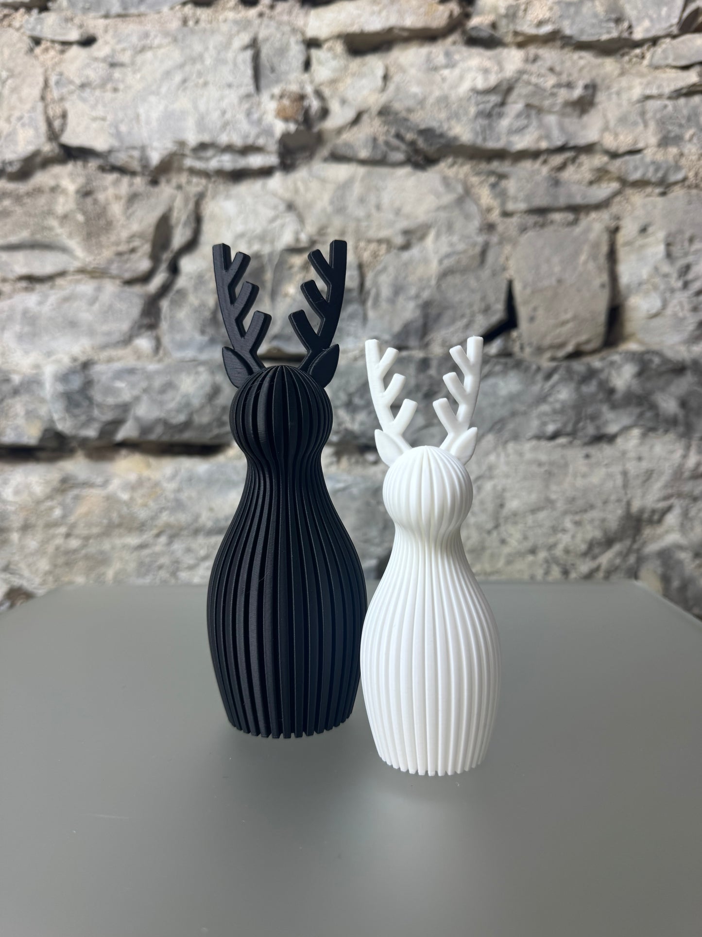 Minimalistisches 3D Weihnachtsrentier