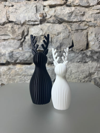 Minimalistisches 3D Weihnachtsrentier