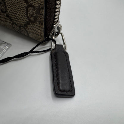 Gucci Ophidia GG Zip Around Geldbeutel – Beige/Ebony