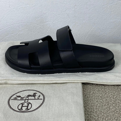 Hermès Chypre Sandalen Schwarz – Gr. 40