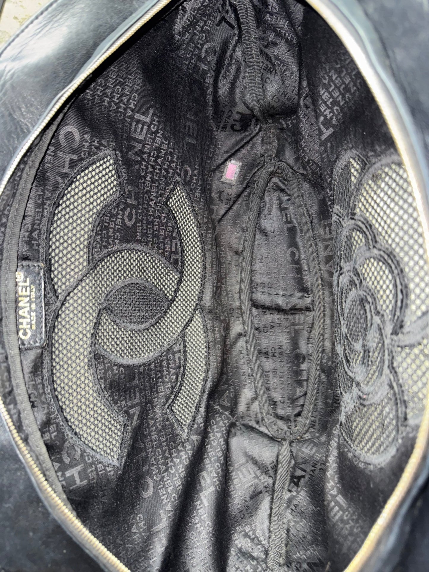 Chanel Tragetasche aus Leinen und Leder – Schwarz - BagAffair