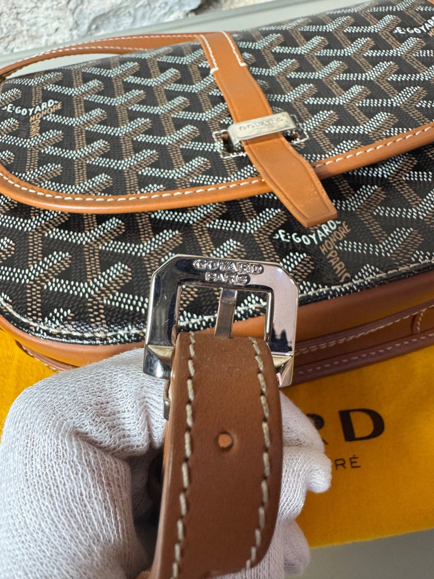 Goyard Belvédère PM Tasche Schwarz / Braun - BagAffair