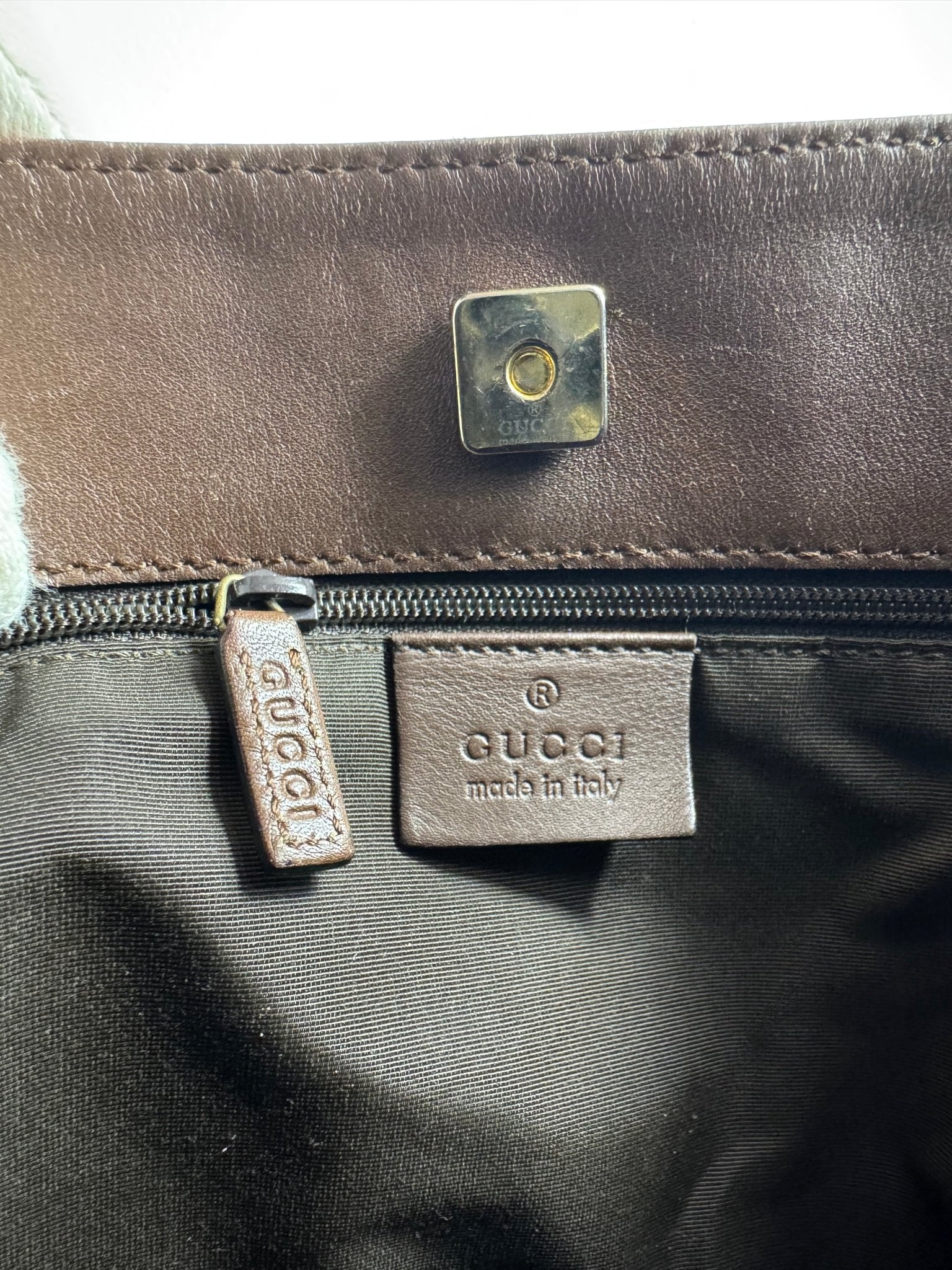 Gucci GG Canvas Shoulder Bag Beige - BagAffair