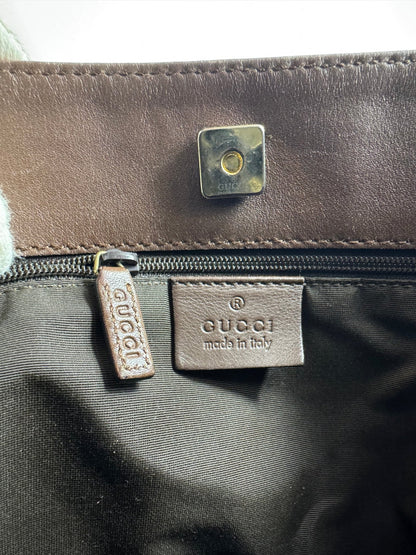 Gucci GG Canvas Shoulder Bag Beige - BagAffair