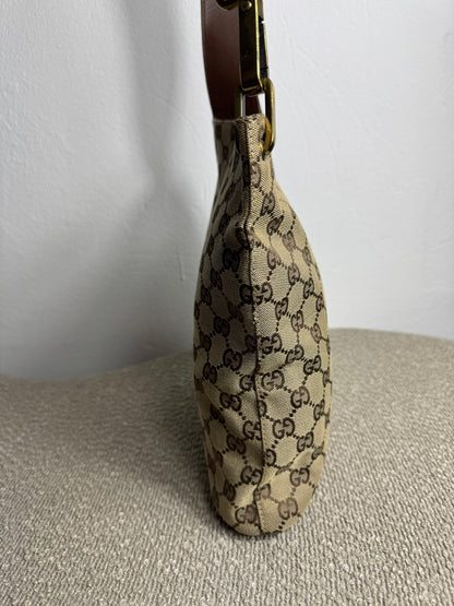 Gucci GG Canvas Shoulder Bag Beige - BagAffair