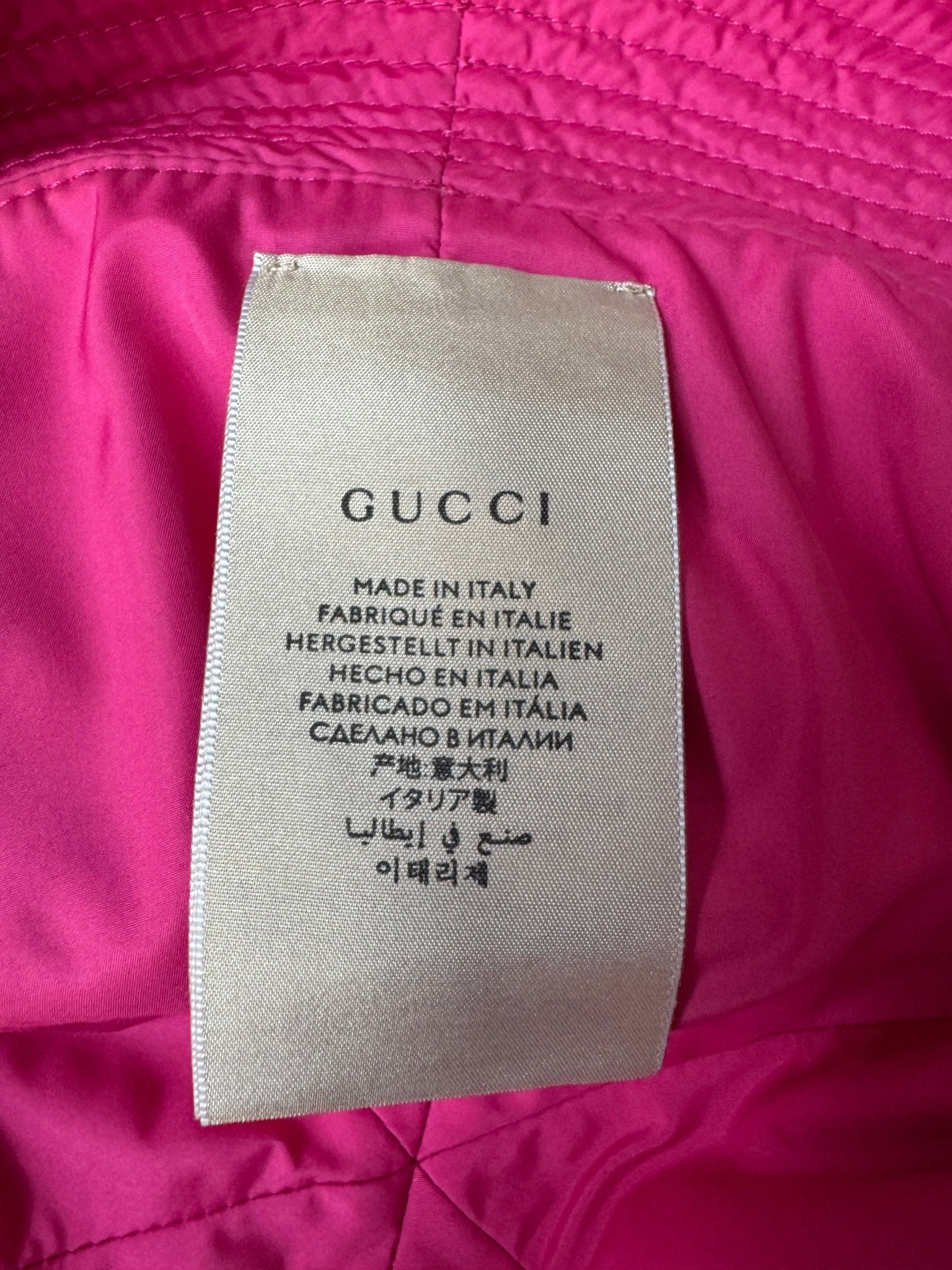 Gucci Gg Logo Nylon Hut - Pink - BagAffair