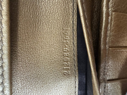 Gucci Vintage GG Canvas Geldbeutel Beige/Gold - BagAffair