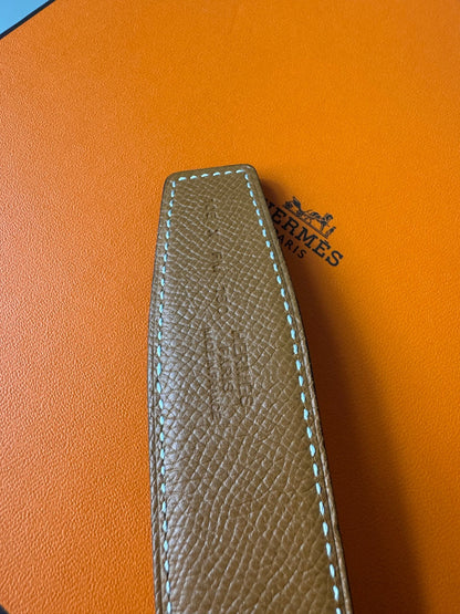 Hermès Wendegürtel – Schwarz/Braun mit goldfarbener H - Schnalle - BagAffair