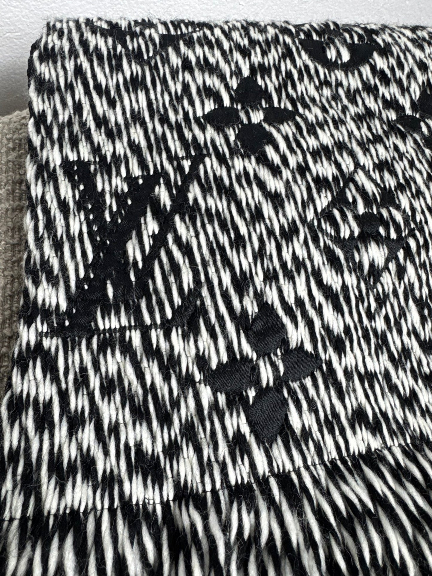 Louis Vuitton Logomania Schal – Schwarz / Weiß - BagAffair