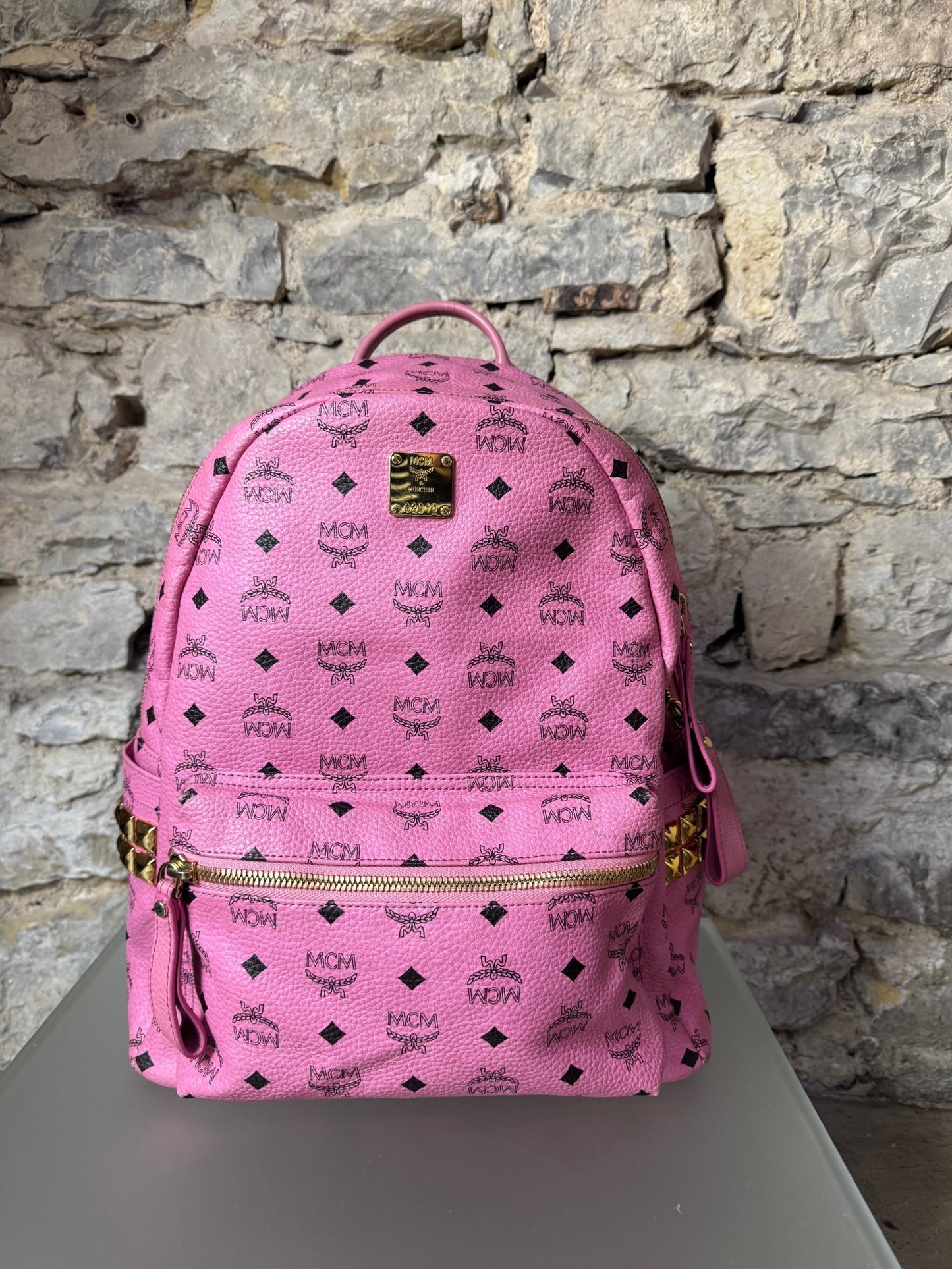 MCM Stark Rucksack – Pink (Groß) - BagAffair