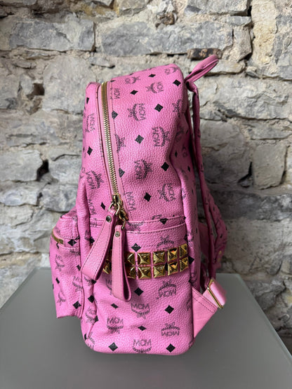 MCM Stark Rucksack – Pink (Groß) - BagAffair