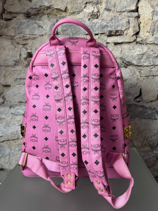 MCM Stark Rucksack – Pink (Groß) - BagAffair