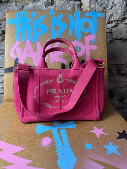 PRADA Canapa 2way shoulder tote bag - BagAffair