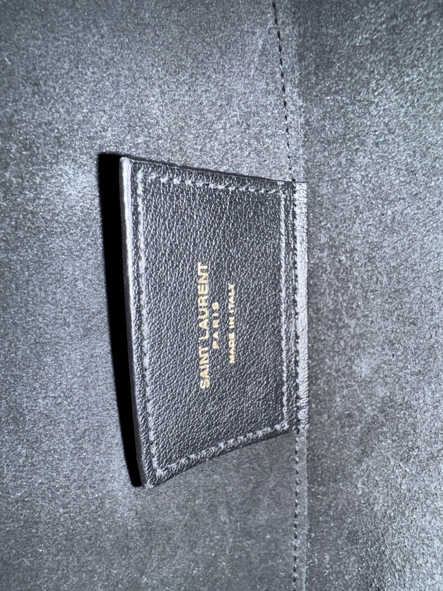 Saint Laurent Shopper Tasche Schwarz Leder mit Clutch - BagAffair